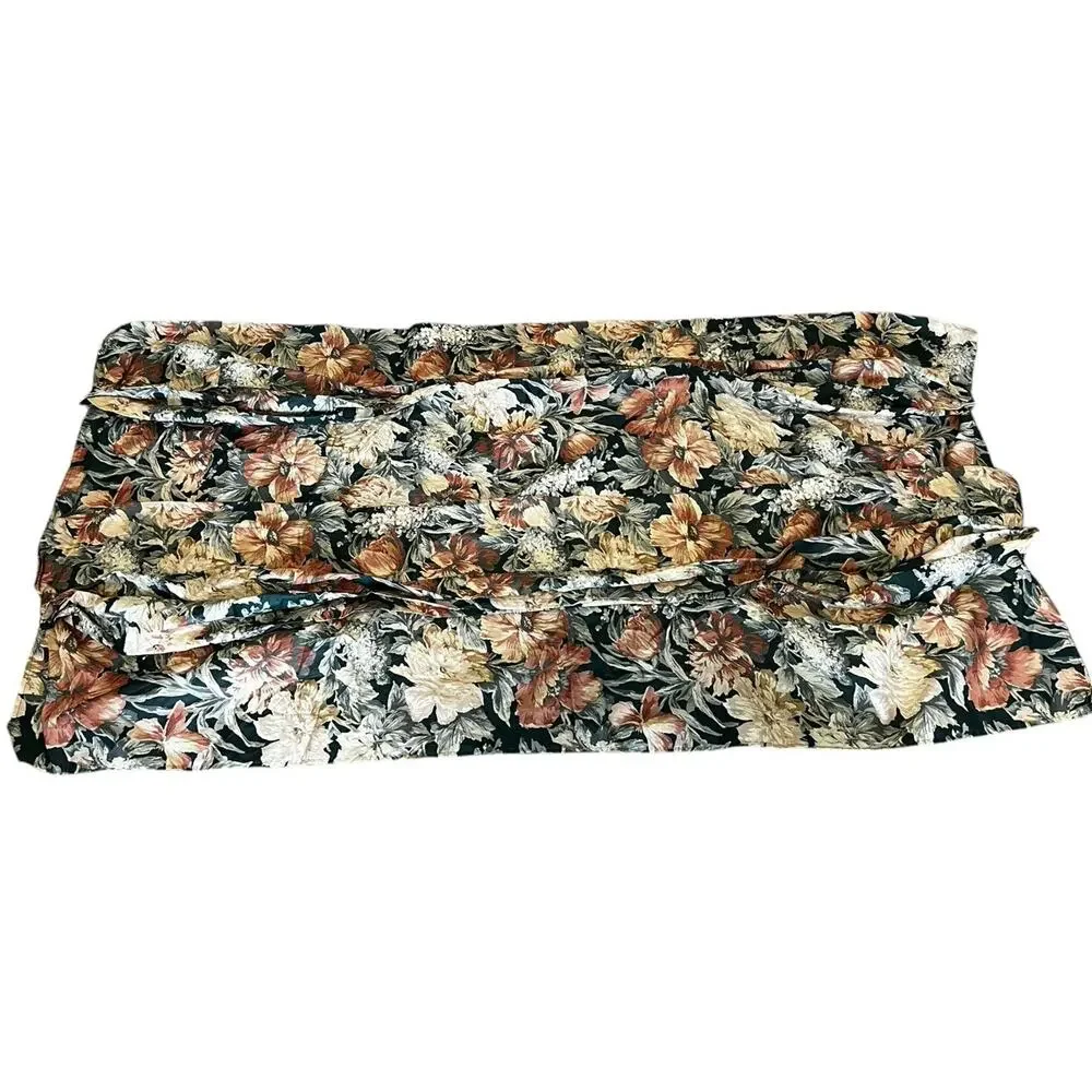 Vintage Window Puff Valance Pair Made in USA Cottagecore Floral Shabby Chic